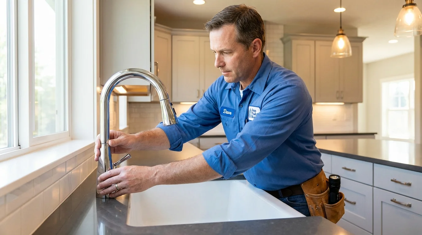 Kitchen faucet installation by Johns Plumbing LLC in Elkland